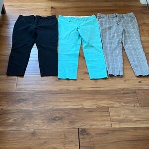 Banana Republic, Gap, old Navy Ankle & Cropped Pants Black , Blue, Plaid